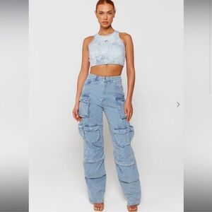 Luxe to kill denim cargo pants